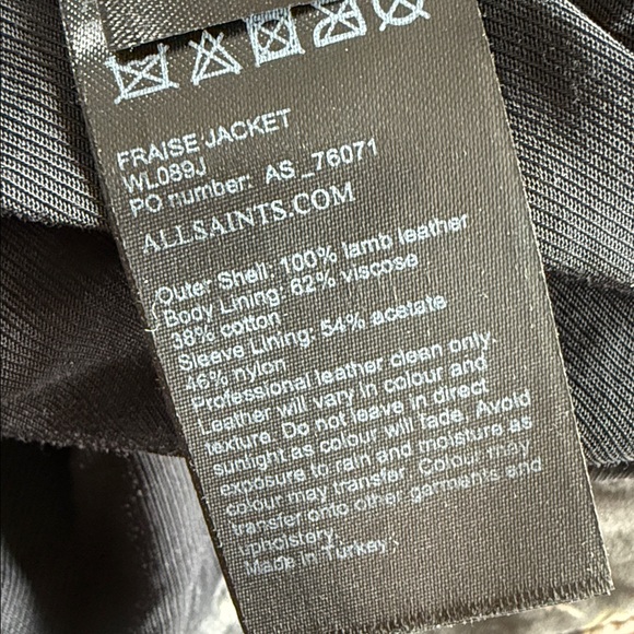 All Saints Women’s Fraise Suede crop jacket cropped - Picture 7 of 8